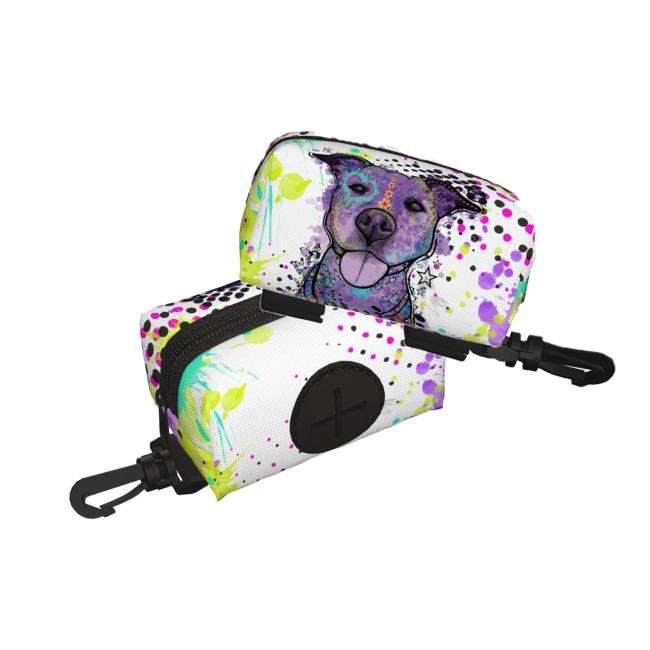 Kack & Pack mit Hundemotiv Mäusi - Hundekottütentasche, Hundekotbeutelhalter, bunt, Polyster, Amstaff, Staff, Staffordshire, SOKA, Listenhund, Mischling, Mix